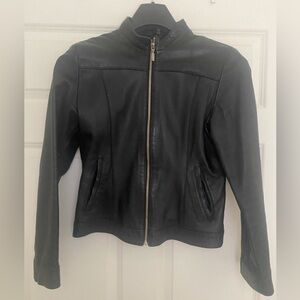Classic Leather Jacket Size L Black